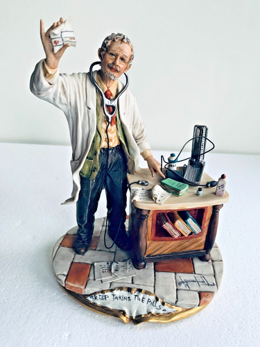 Capodimomte porcelain titled - porcelain,