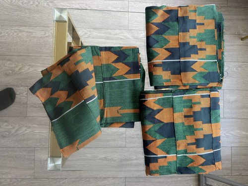 Emerald handwoven kente - handwoven,