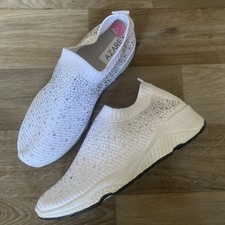 Azarey Sparkly Glitter Sneakers Casual Slip On Trainers Size 5 (38)