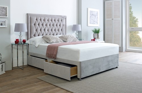 Geneva grey divan bed set - geneva,