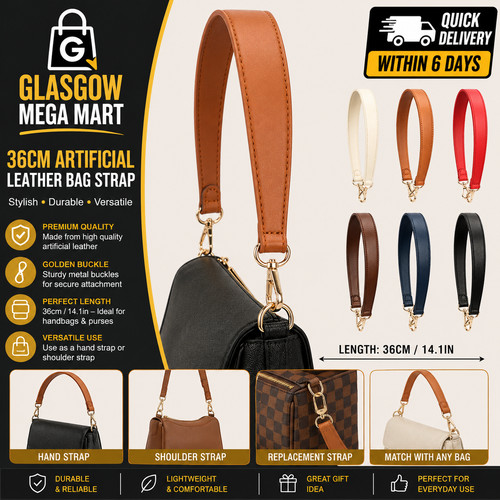 Soft leather bag strap - soft,