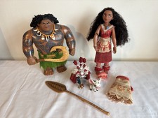 Disney Maui and Moana Singing Deluxe Doll with Head Peice And Dress Outfit￼