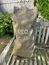 Vintage 1963 British Army Military Canvas Stuff Sack Kit Bag-Name & Numbered