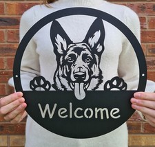 German Shepherd Welcome Sign