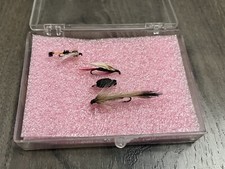Vintage Fly Fishing Flies lot Handmade Lot 4 Set