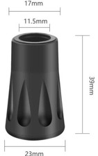 2x ferrules for treking walking Stick Cane Pole Rubber Cap End Stop Stopper Grip