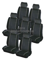 FORD GALAXY (2006 -) BLACKWHITE -TOP QUALITY UK MADE CAR SEAT COVERS - 7 SEATER