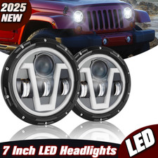 Pair 7" Inch Round LED