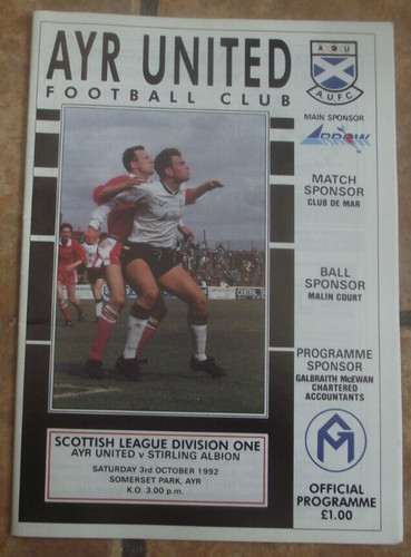 1992 ayr united - (oct), v