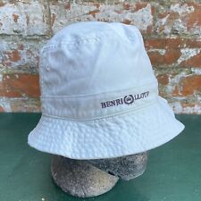 Vintage Henri Lloyd Bucket Hat White Embroidered Casuals Festival Britpop Indie