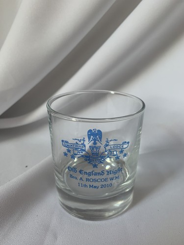 Masonic whiskey glass old - masonic,