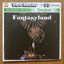View-Master Fantasyland Disney Disneyland 21 3D Pictures Vintage 1970s K5 3 Set