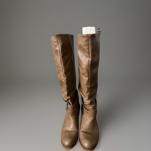 Brown knee high boots with - knee-high,