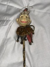 JESTER MONKEY HEAD PUPPET ON A