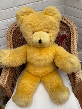 HUGE WENDY BOSTON GOLD YELLOW TEDDY BEAR 72CM/28" TALL