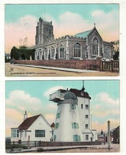 2 Tuck's Postcards of Aldeburgh Suffolk - Old Mill House & Church Posted 1905