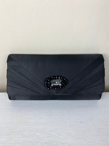 Matalan black satin evening - black,