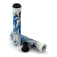 Slamm Stunt Scooter Team Hand Grips - 165mm - Arctic Blue White - SALE WAS £15!