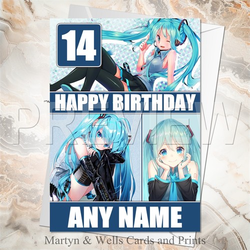 Hatsune miku birthday card - miku,