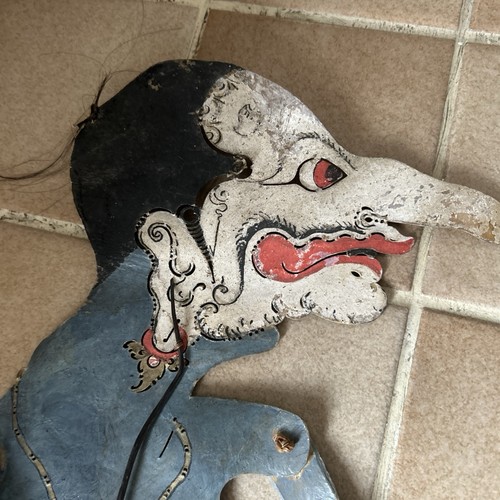 Antique hand painted shadow - antique,
