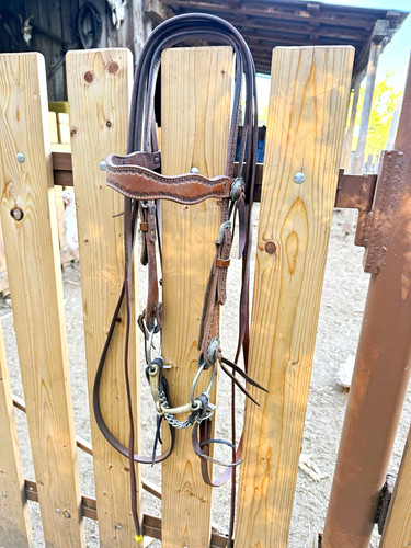 Horseshoe western bridle - horseshoe,