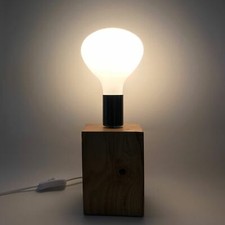 Oak pearl table lamp