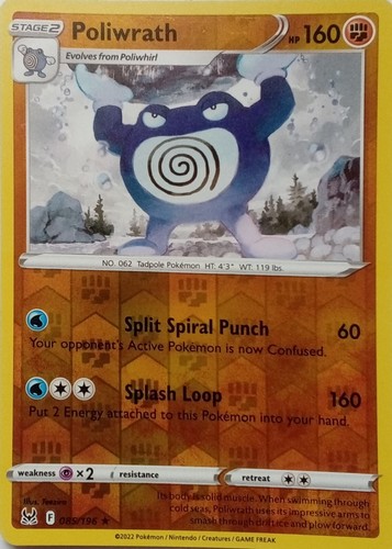 085 196 poliwrath reverse - 085/196,