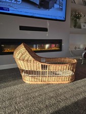 Vintage Large Wicker Babies Crib