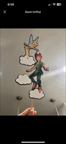 Peter pan and tink cake - pan, topper