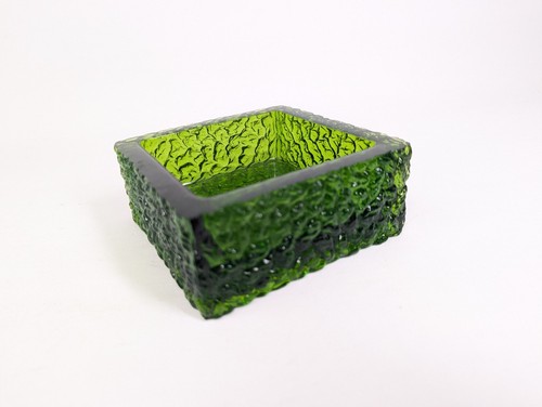 Vintage studio bark glass dish - studio,