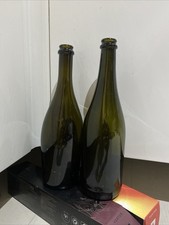 2 x Prosecco Sparkling Wine Bottles Empty Washed Cleaned