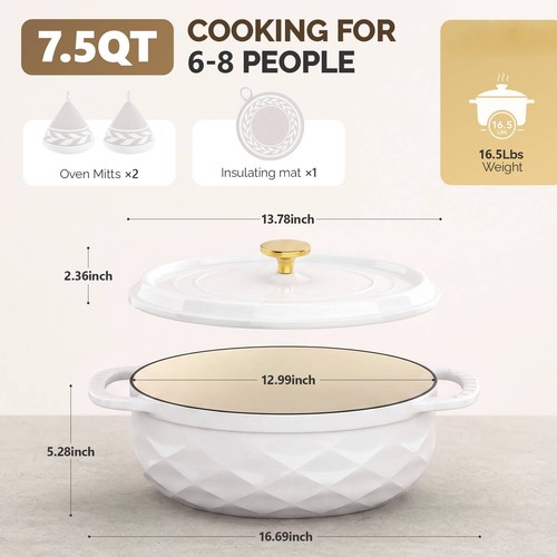 5qt oval enameled - oval,