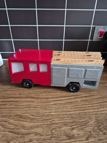Handmade wooden fire engine - fire,