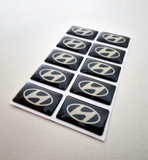 10x Hyundai 3D Domed Bage Logo