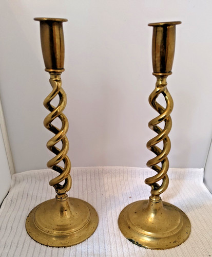 Vintage brass barley twist - vintage,