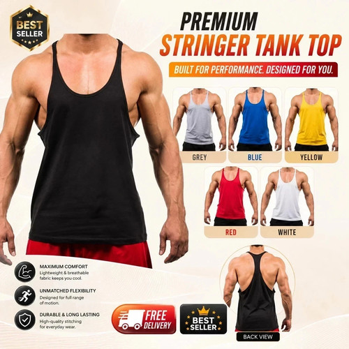 Mens gym vest racerback - vest,
