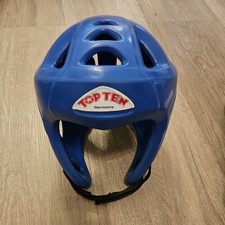 TOP TEN -Head Guard -Sparring Kickboxing Karate BLUE-  SMALL
