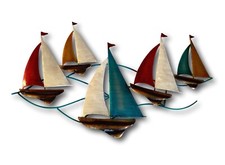 Sailing Boats Navigating The