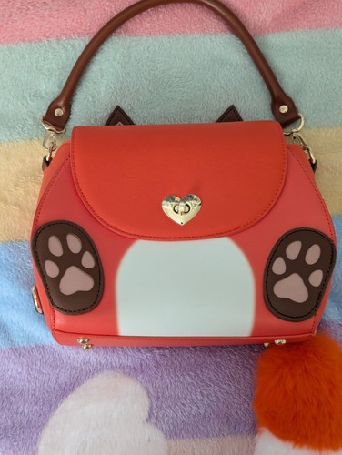 Fox faux leather handbag - faux, purse