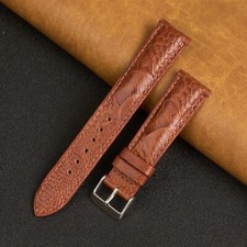 Brown Ostrich Leg Leather