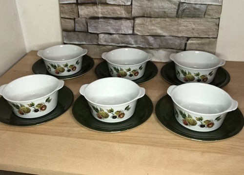 Myott ironstone soup bowls - ironstone,