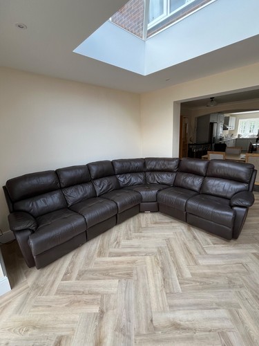 Large walnut brown curved