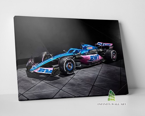 Blue race car canvas - f1,