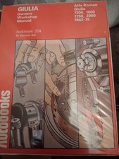 ALFA ROMEO GIULIA GTV DUETTO SPIDER 1300 1600 1750 2000 WORKSHOP MANUAL 1962-75