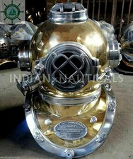 18” Full Size Aluminum & Steel US Navy Mark V Deep Sea Scuba Diving Helmet