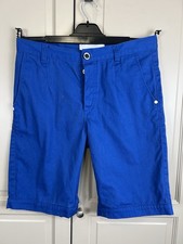 HUMOR Shorts Men's L  W 34” R 11” L 10.5”  Blue Chino Shorts