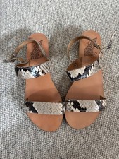 Womens Ancient Greek Snake skin effect sandals size 40