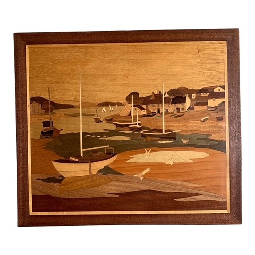 Vintage mid century marquetry - vintage, mid-century