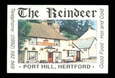 Matchbox label pub The Reindeer Port Hill Hertford Hertfordshire MK1260