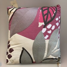 Next Filled Floral Scatter Cushion Grey Purple 43cm X 43cm Brand New